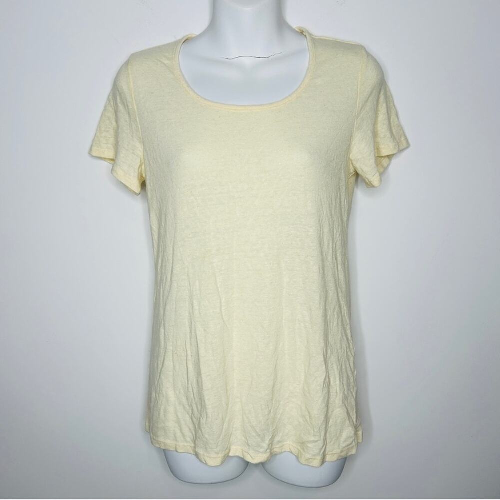 PATAGONIA Pale Butter Yellow T-shirt Womens Size Small Gorpcore Basics Spring